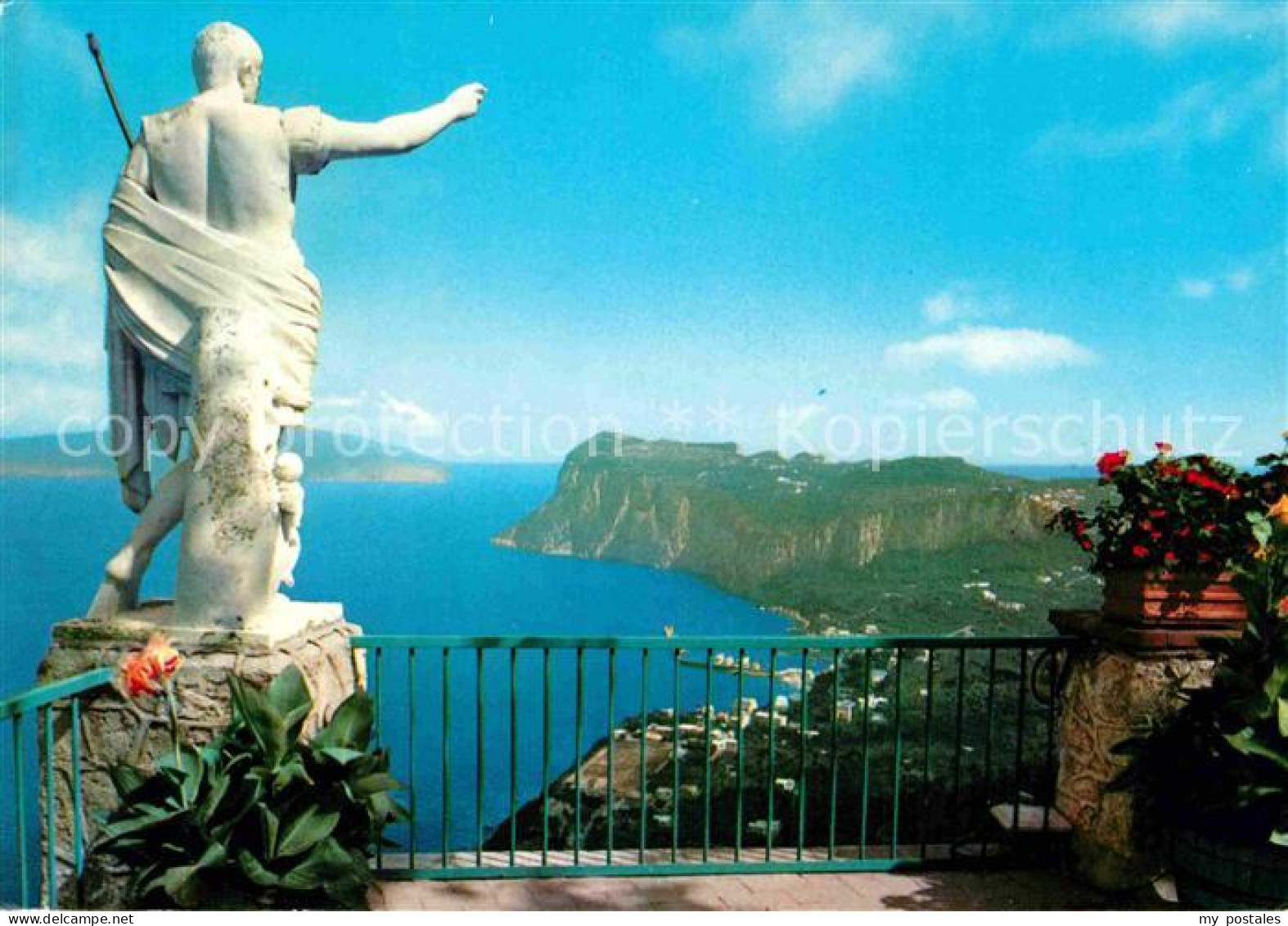 72807671 Anacapri Panorama Kueste Statue Anacapri - Sonstige & Ohne Zuordnung