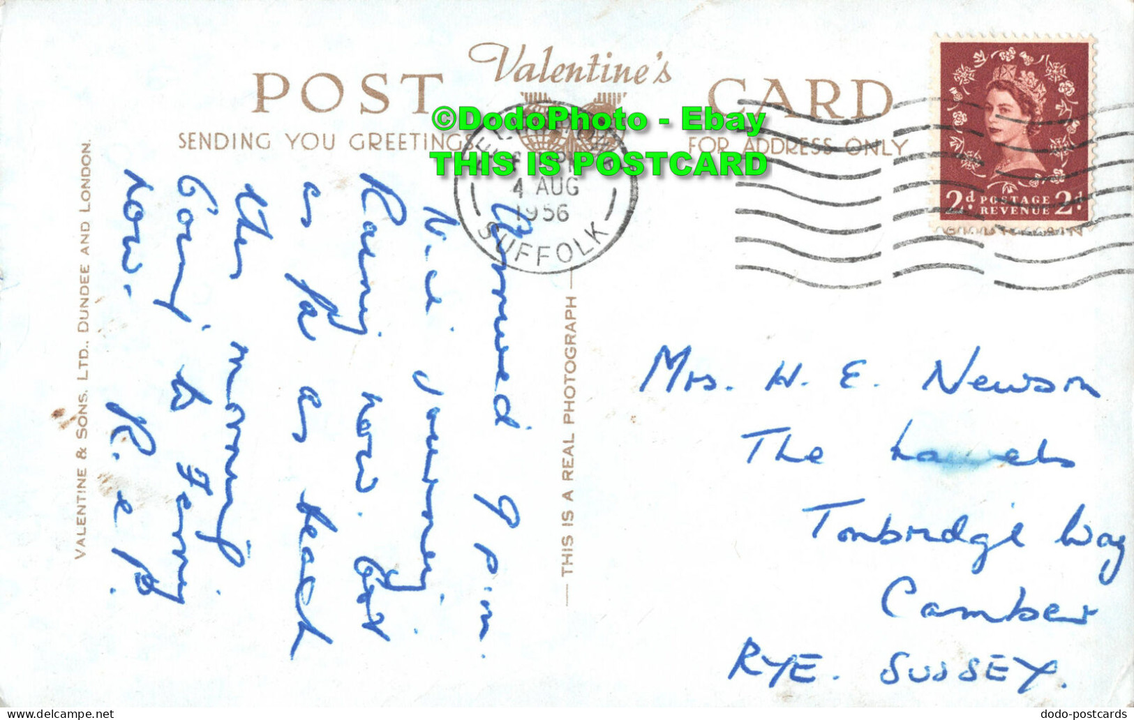 R354577 Good Luck From Felixtowe. H. 8306. Valentine And Sons. RP. 1956 - Monde