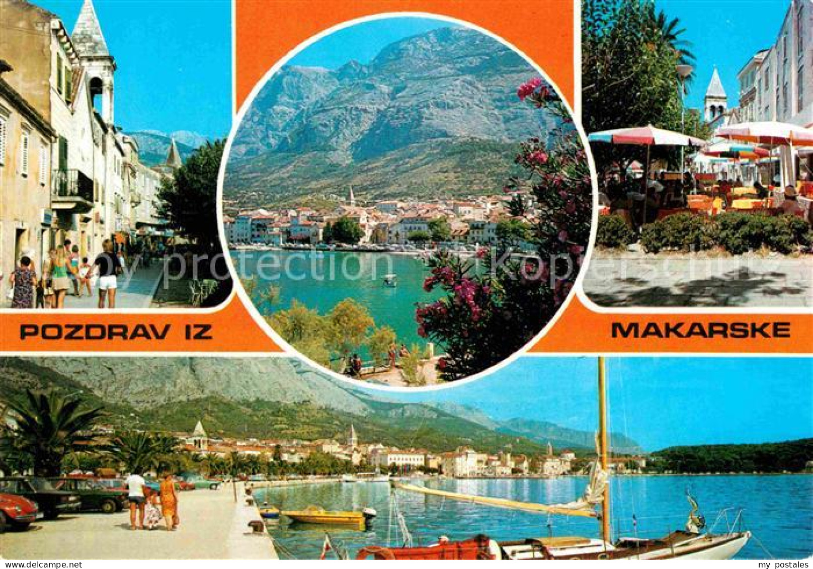 72807570 Makarska Dalmatien Strassenpartie Cafe Restaurant Hafen Uferpromenade B - Croazia