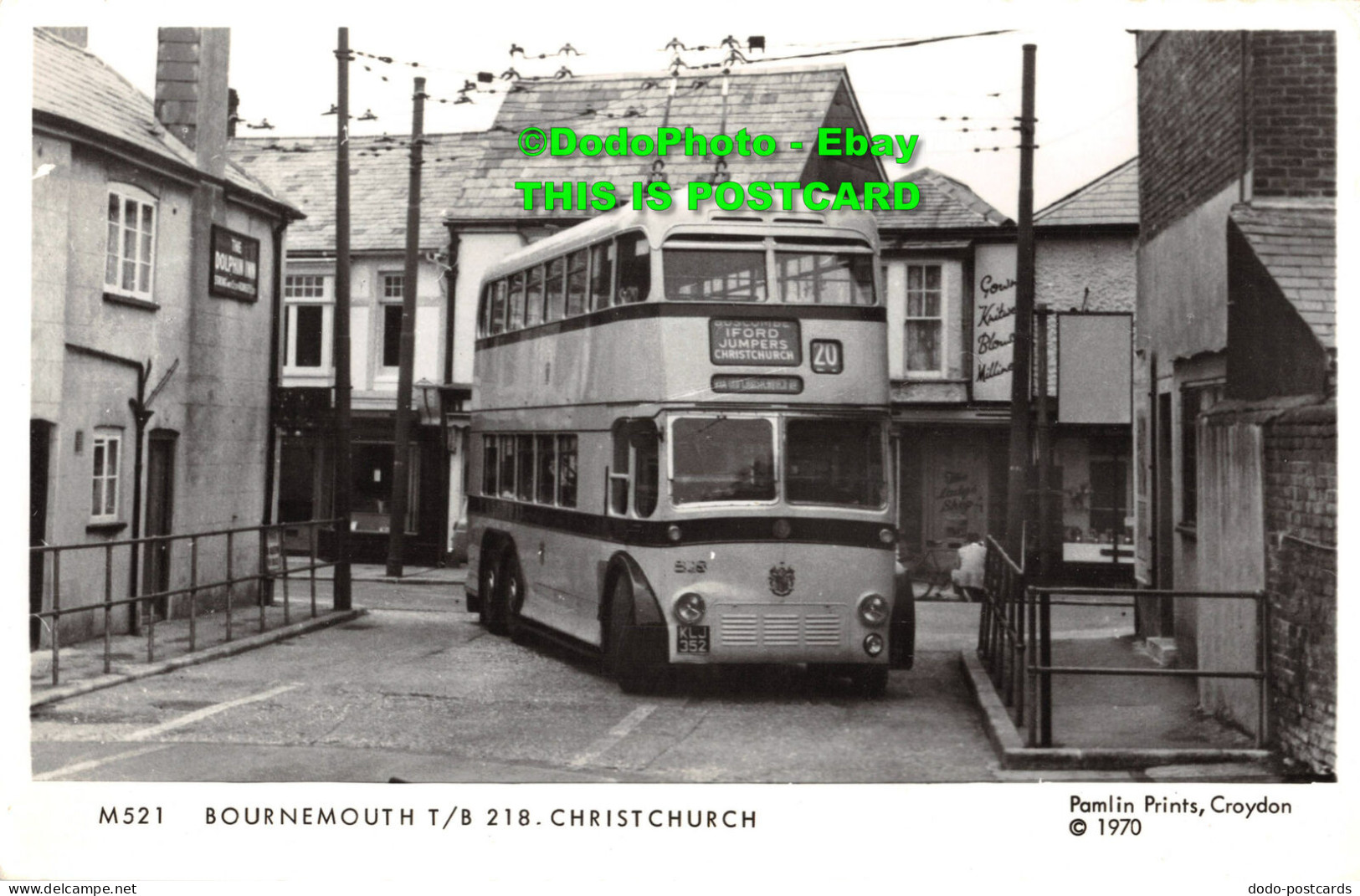 R354590 Bournemouth T B 218 Christchurch. M521. Pamlin Prints Croydon 1970 - World