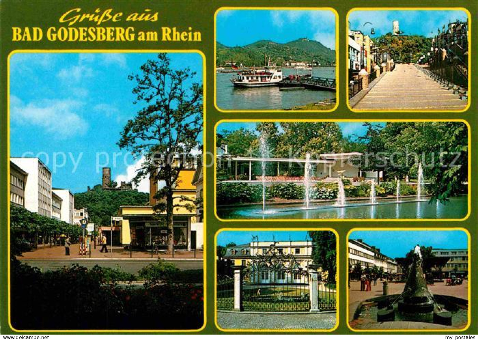 72807545 Bad Godesberg Teilansichten Rheinpartie Bootsanleger Wasserspiele Brunn - Bonn