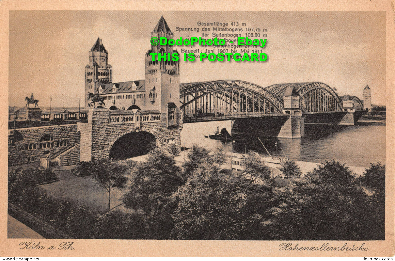 R354592 Koln A. Rh. Hohenzollernbrucke. H. Worringen - Monde