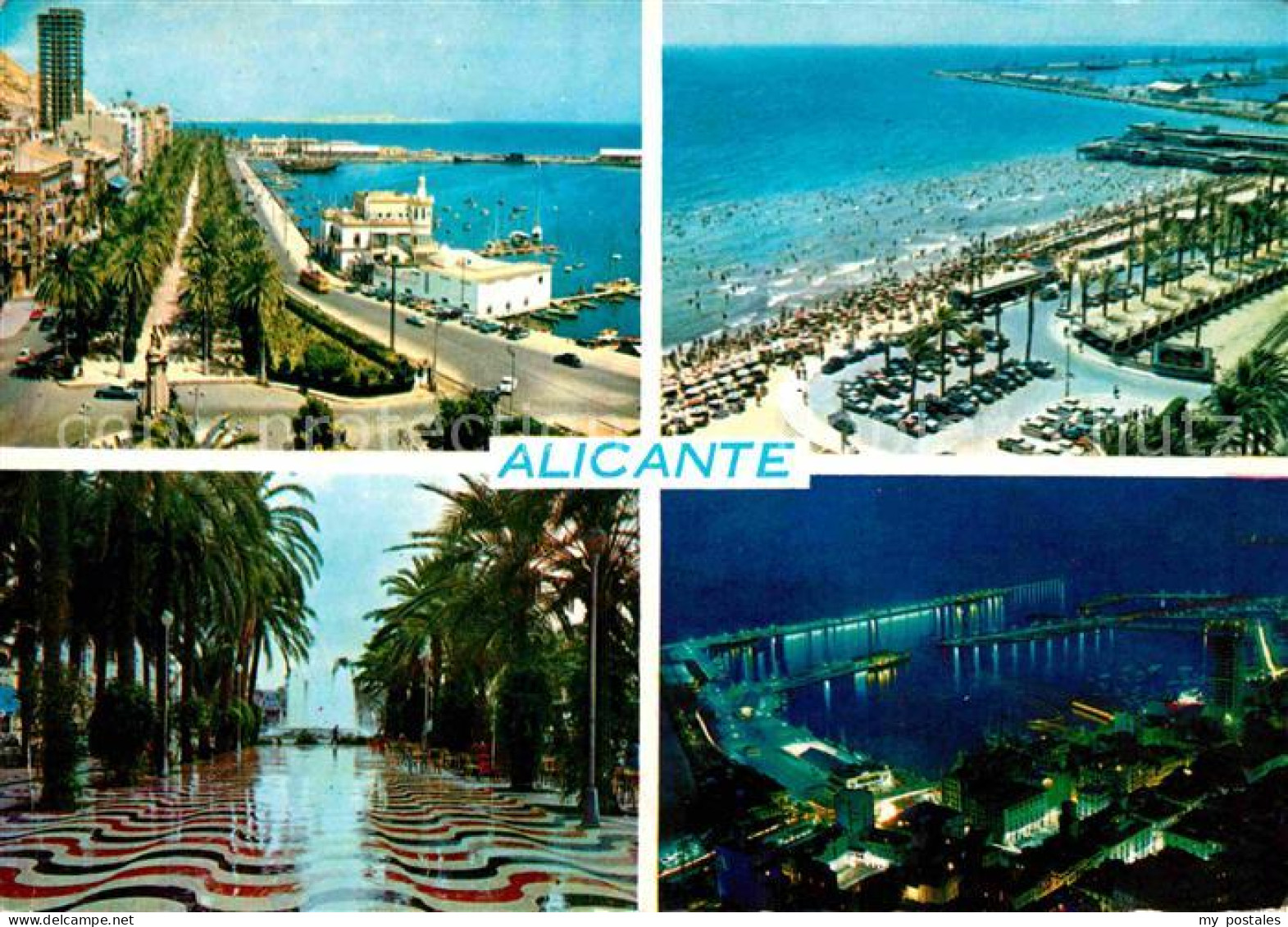 72807497 Alicante Uferstrasse Strand Palmenallee Hafen  - Other & Unclassified