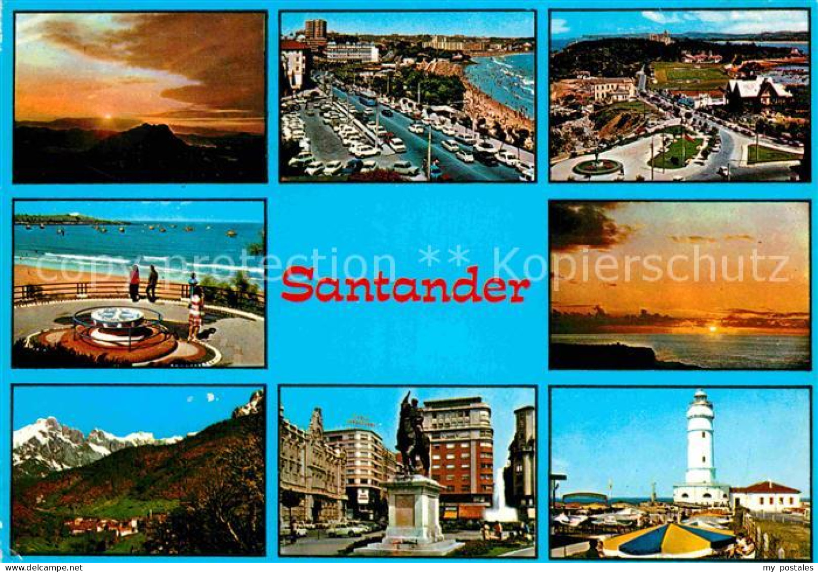 72807476 Santander Teilansichten Aussichtspunkt Sonnenuntergang Denkmal Leuchttu - Autres & Non Classés