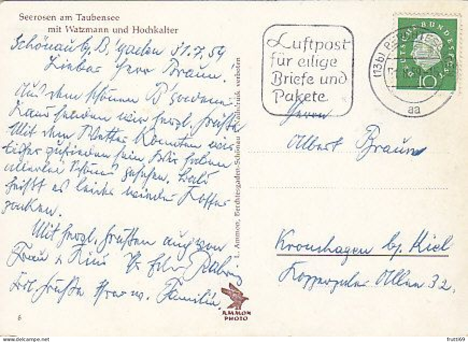 AK 211523 GERMANY - Seerosen Am Taubensee Mit Watzmann Und Hochkalter - Autres & Non Classés