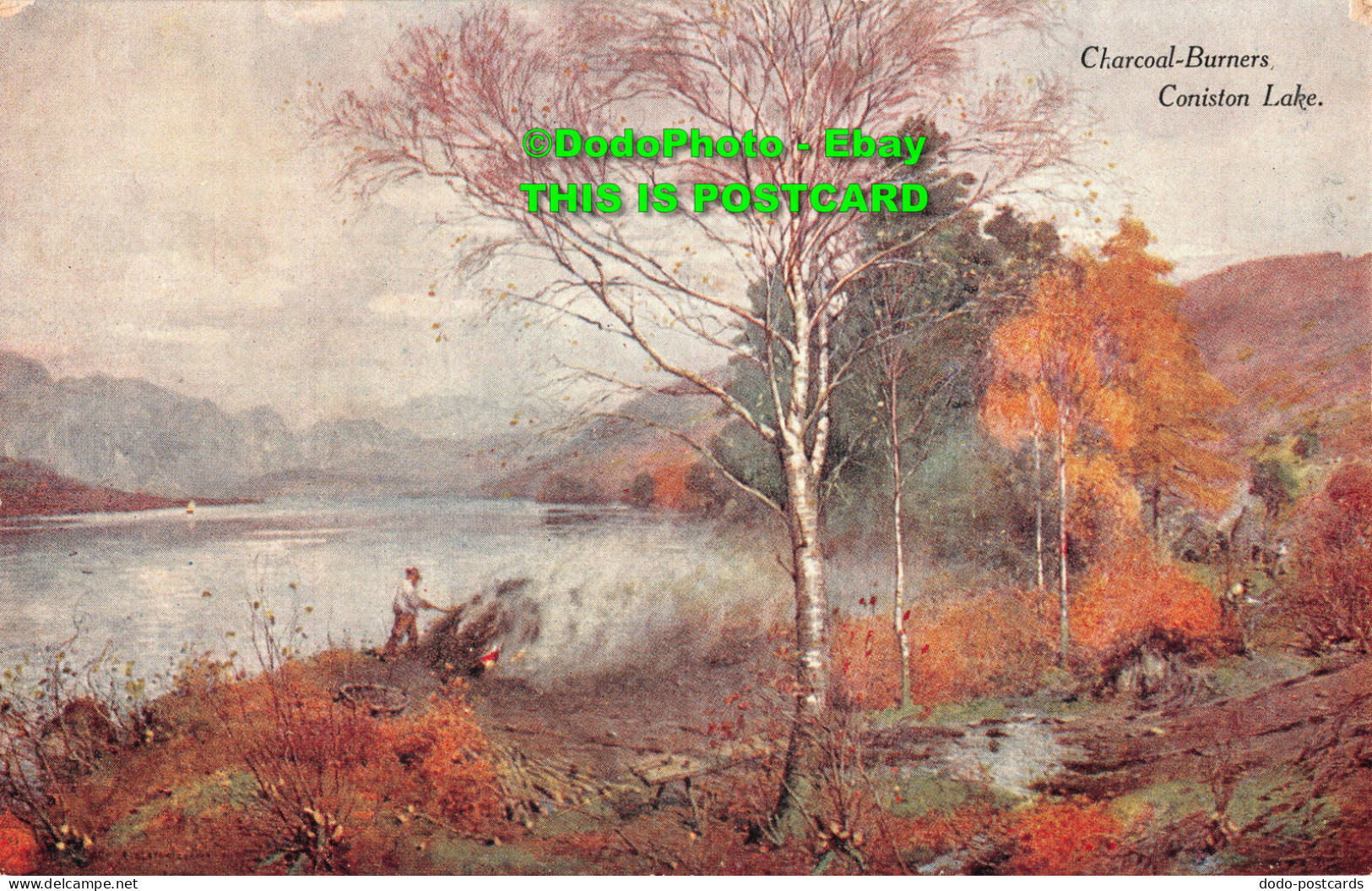 R354667 Charcoal Burners Coniston Lake. The English Lakes. Series No. 6. A. Heat - Monde