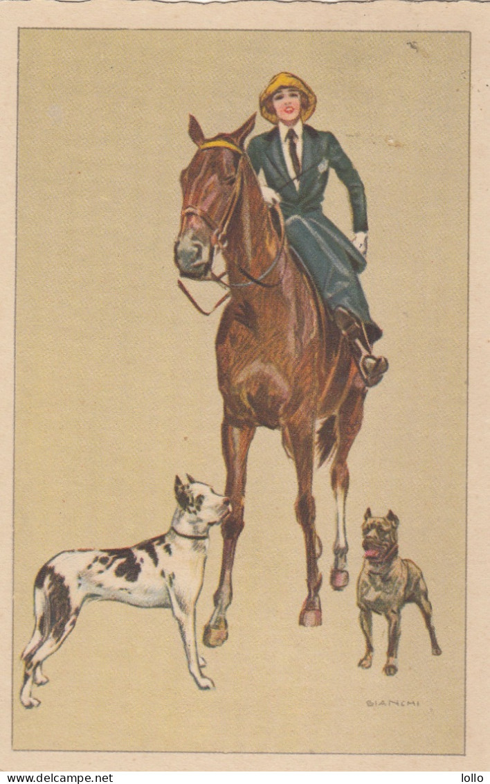 Illustratori  -  Bianchi   -  Ragaza A Cavallo Con Cani  -  F. Piccolo  -  Viagg   -  Bella - Sonstige & Ohne Zuordnung