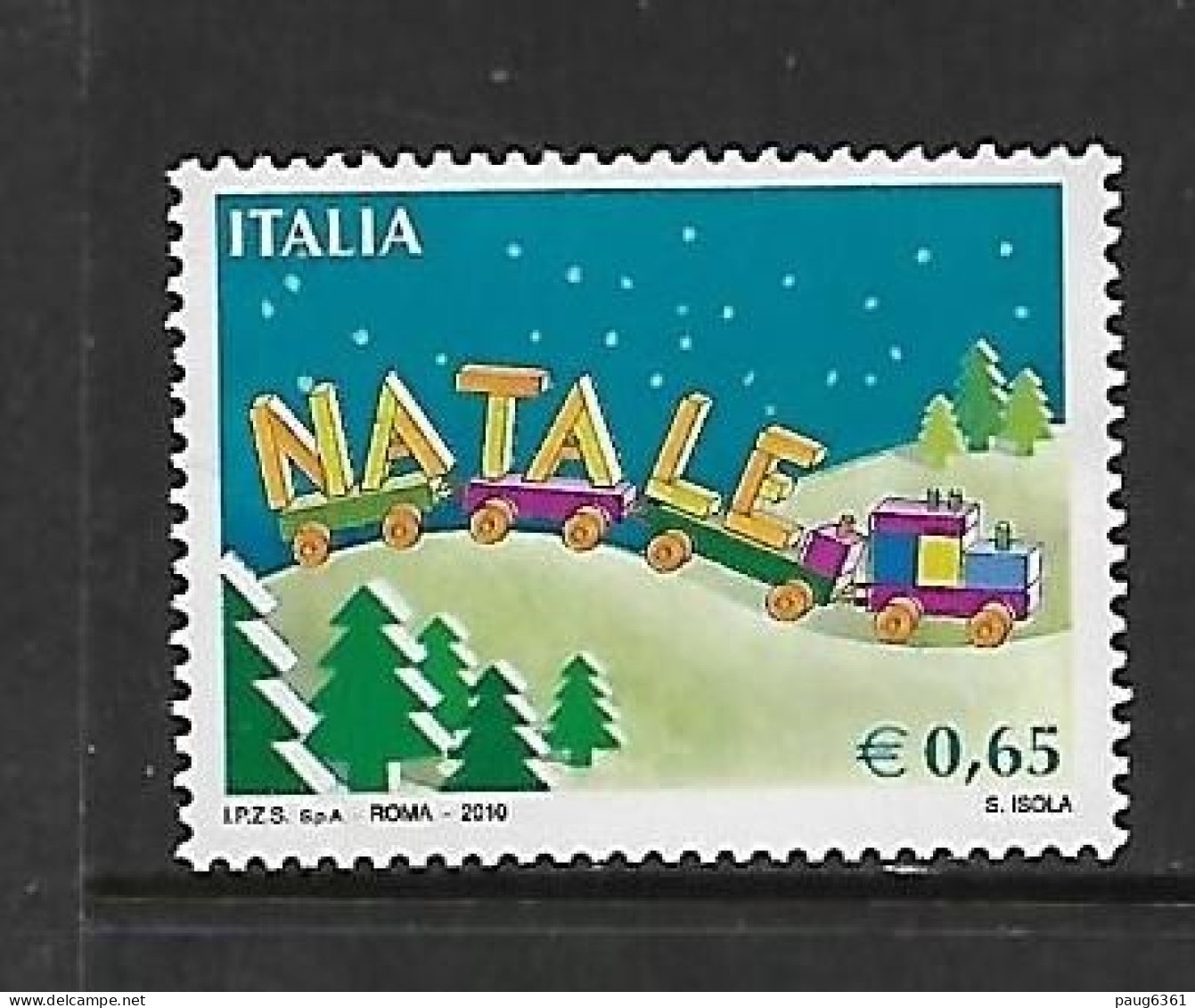 ITALIE 2010 TRAINS-NOEL  YVERT N°3177 NEUF MNH** - Eisenbahnen