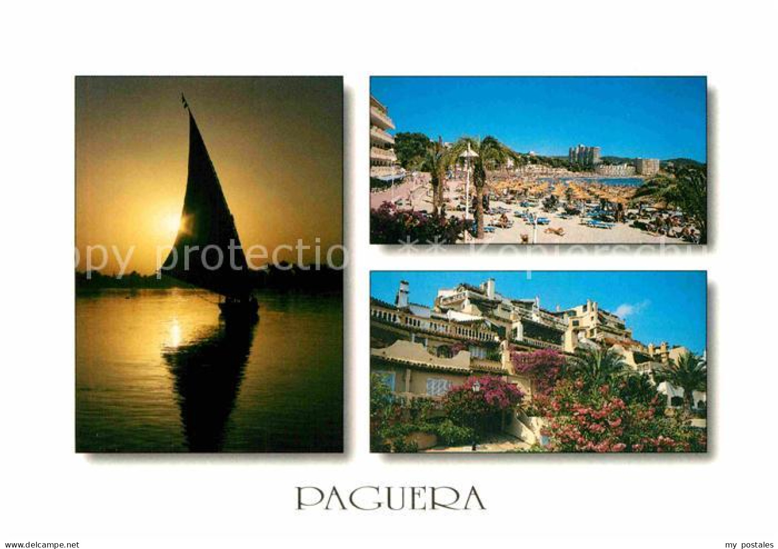 72805838 Paguera Mallorca Islas Baleares Promenade Strand Hotel Sonnenuntergang  - Andere & Zonder Classificatie