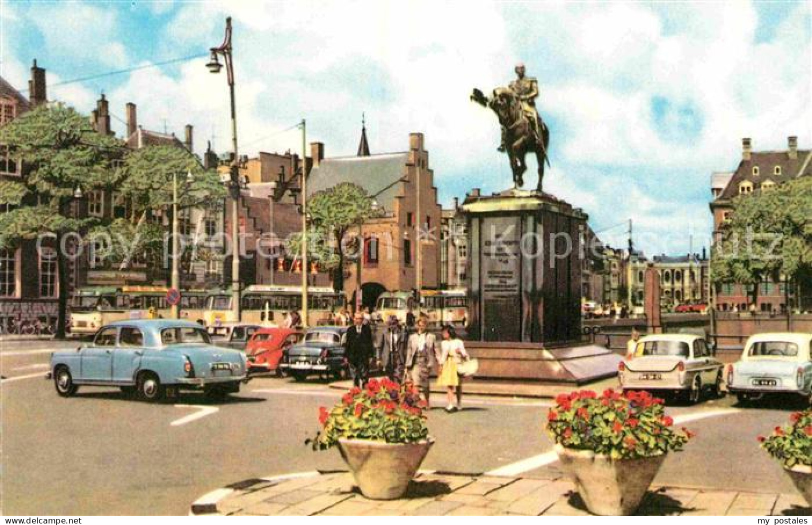 72805698 Den Haag Buitenhof Met Standbeeld Willem II Denkmal Reiterstandbild S G - Andere & Zonder Classificatie