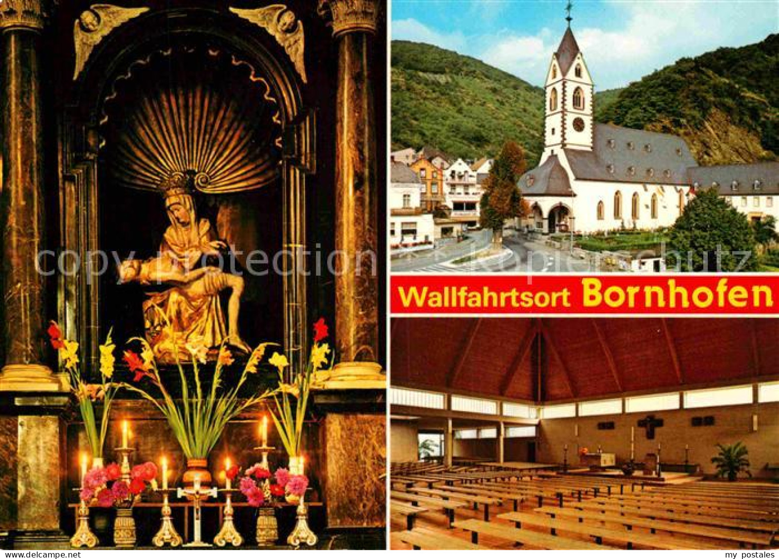 72804921 Bornhofen Kamp Wallfahrtsort Kirche Innenansicht Heiligenfigur Bornhofe - Andere & Zonder Classificatie