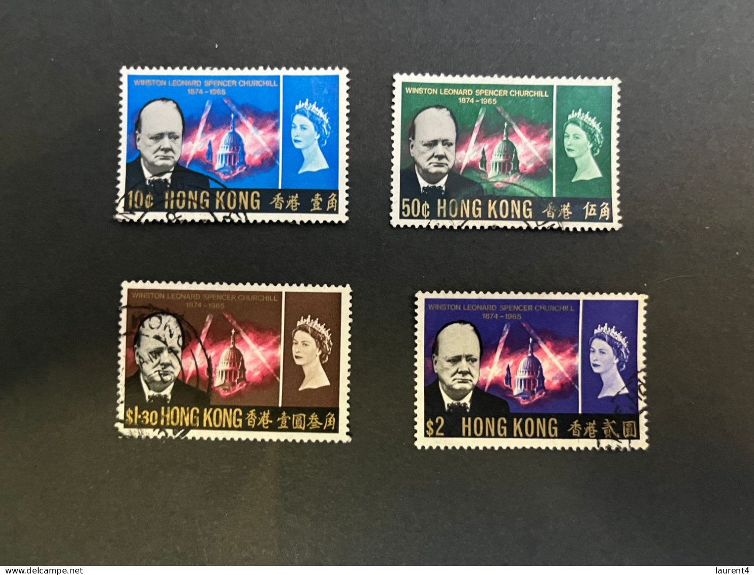 14-5-2024 (stamp) Used / Obliterer - Hong Kong (4 Stamps) Sir Winston Churchill - Sir Winston Churchill
