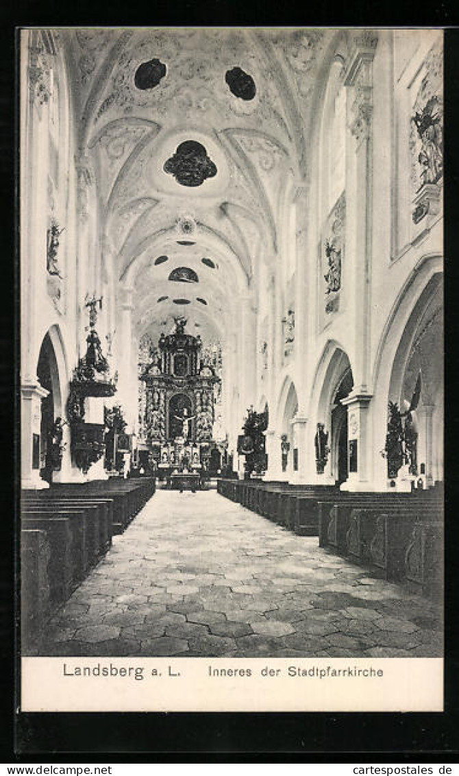 AK Landsberg Am Lech, Inneres Der Stadtpfarrkirche  - Landsberg