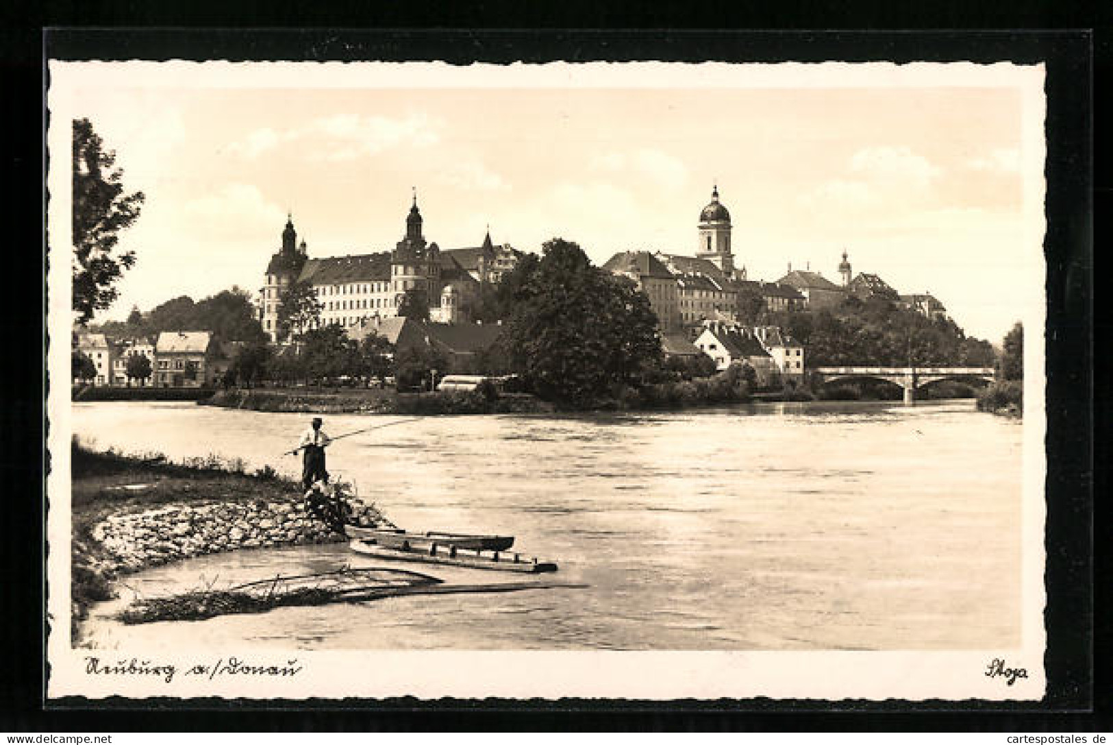 AK Neuburg A. Donau, Uferpartie Mit Schloss  - Neuburg