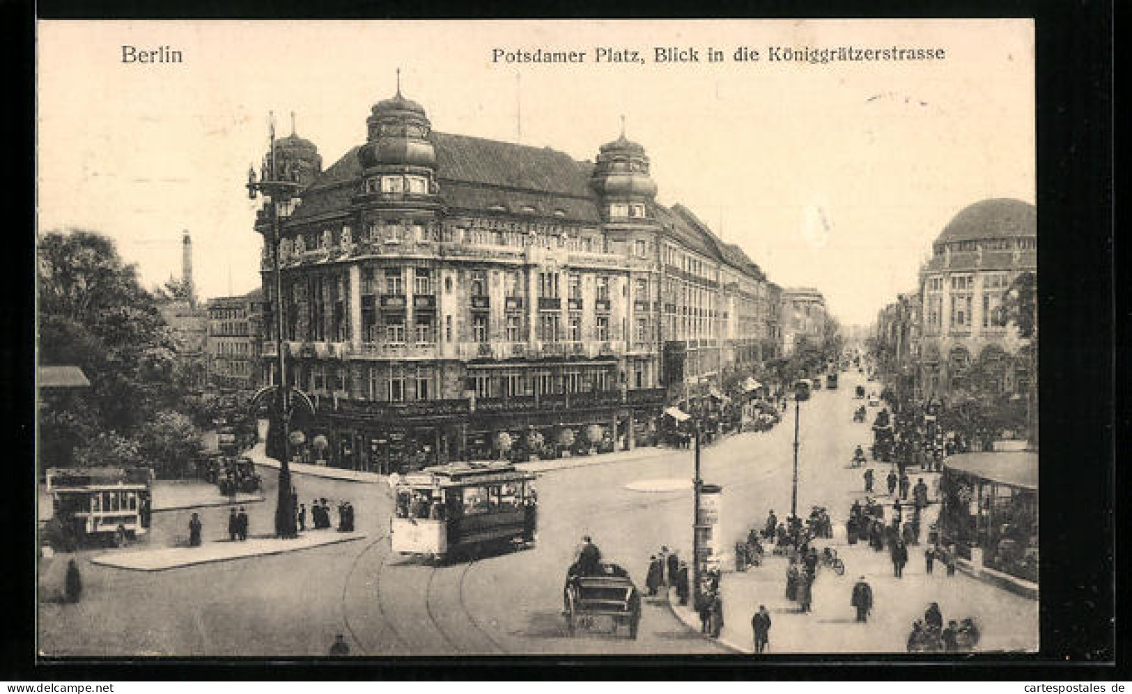 AK Berlin, Hotel Fürstenhof, Potsdamer Platz Ecke Königgrätzerstrasse Mit Strassenbahn  - Dierentuin