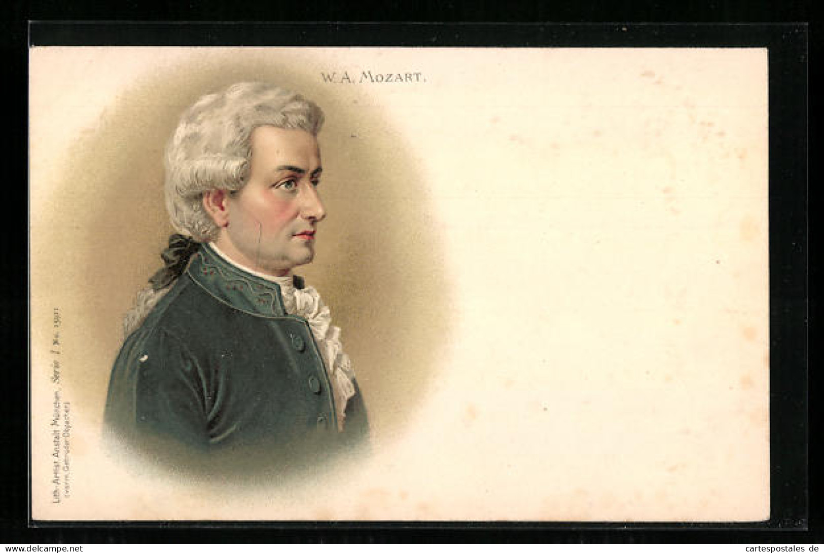 Lithographie Portrait Des Komponisten W. A. Mozart  - Künstler