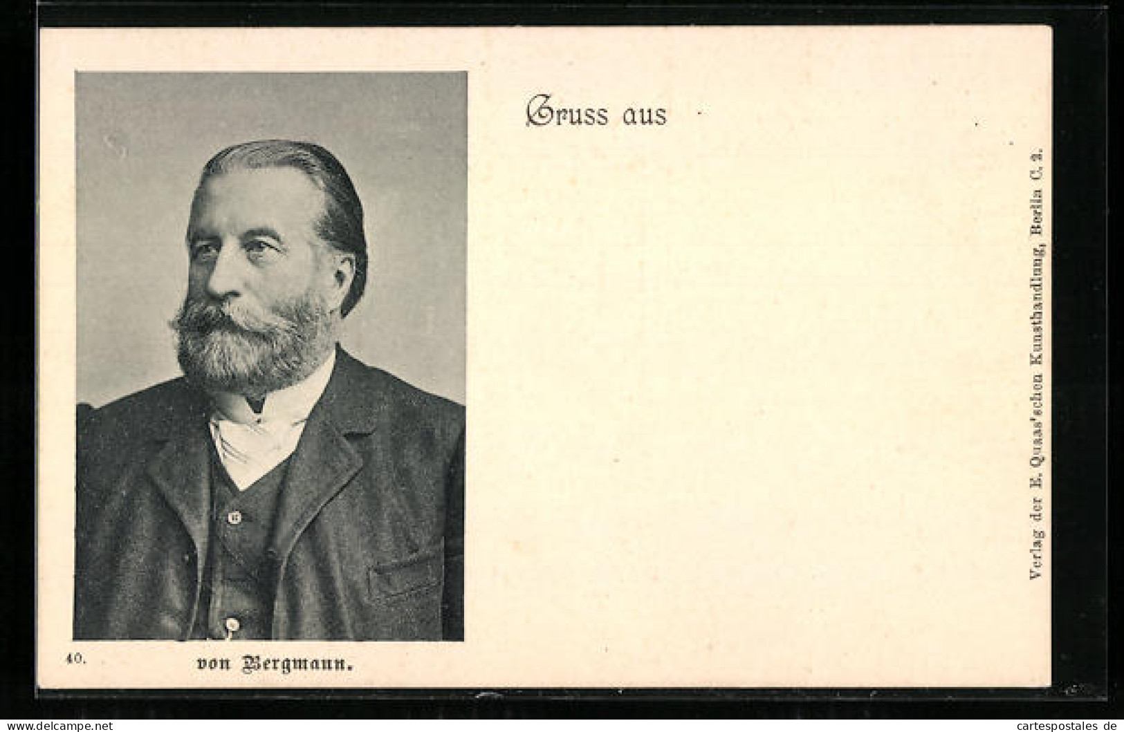 AK Portrait Von Bergmann  - Personajes Históricos