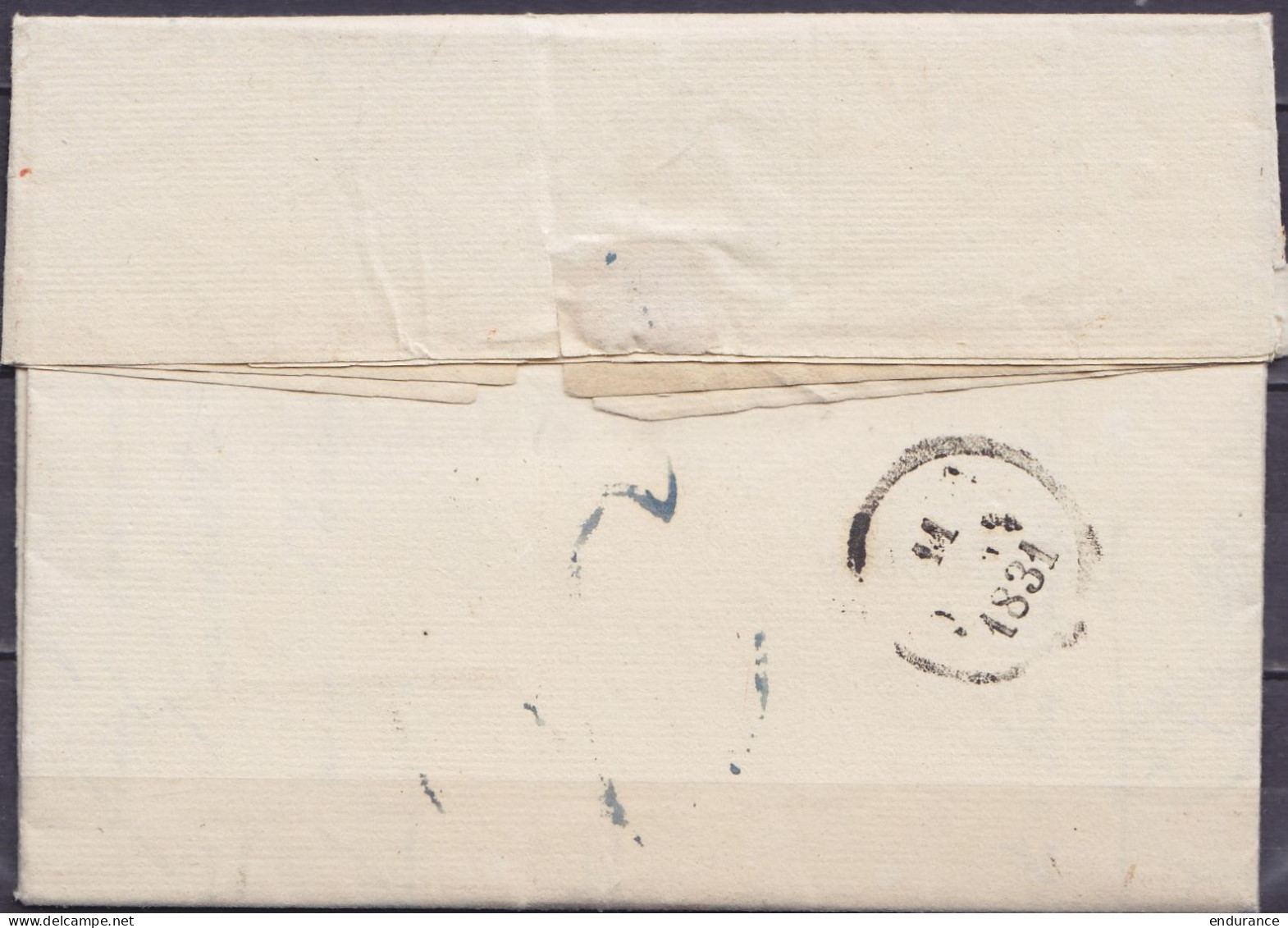 Pays-Bas - L. Datée 1e Janvier 1831 De LA HAYE Càd 's GRAVENHAGE Pour BREST France - Griffes "Na Posttijd" & "L.P.B.4" - - ...-1852 Prephilately