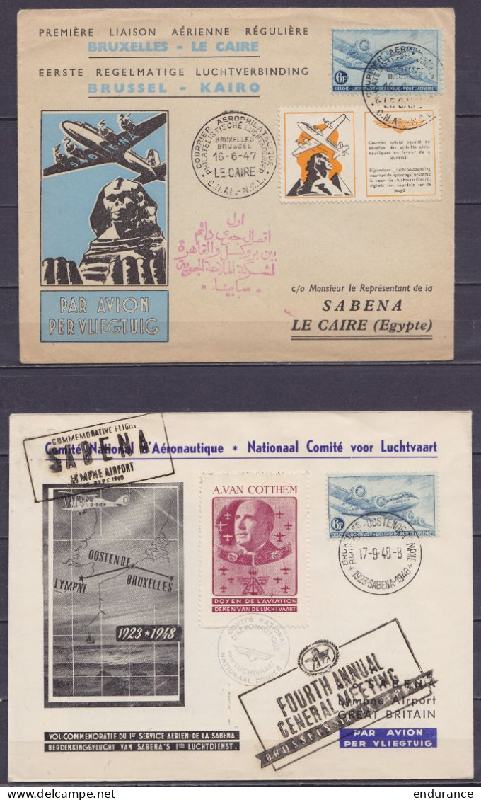 Lot De 13 Documents "1e Vols" Et Expositions Poste Aérienne Entre 1931 Et 1948 - Voir Scans - Cartas & Documentos