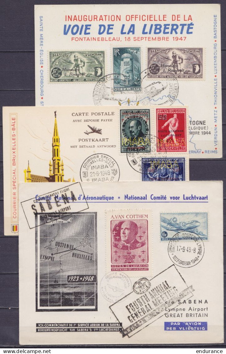 Lot De 13 Documents "1e Vols" Et Expositions Poste Aérienne Entre 1931 Et 1948 - Voir Scans - Lettres & Documents