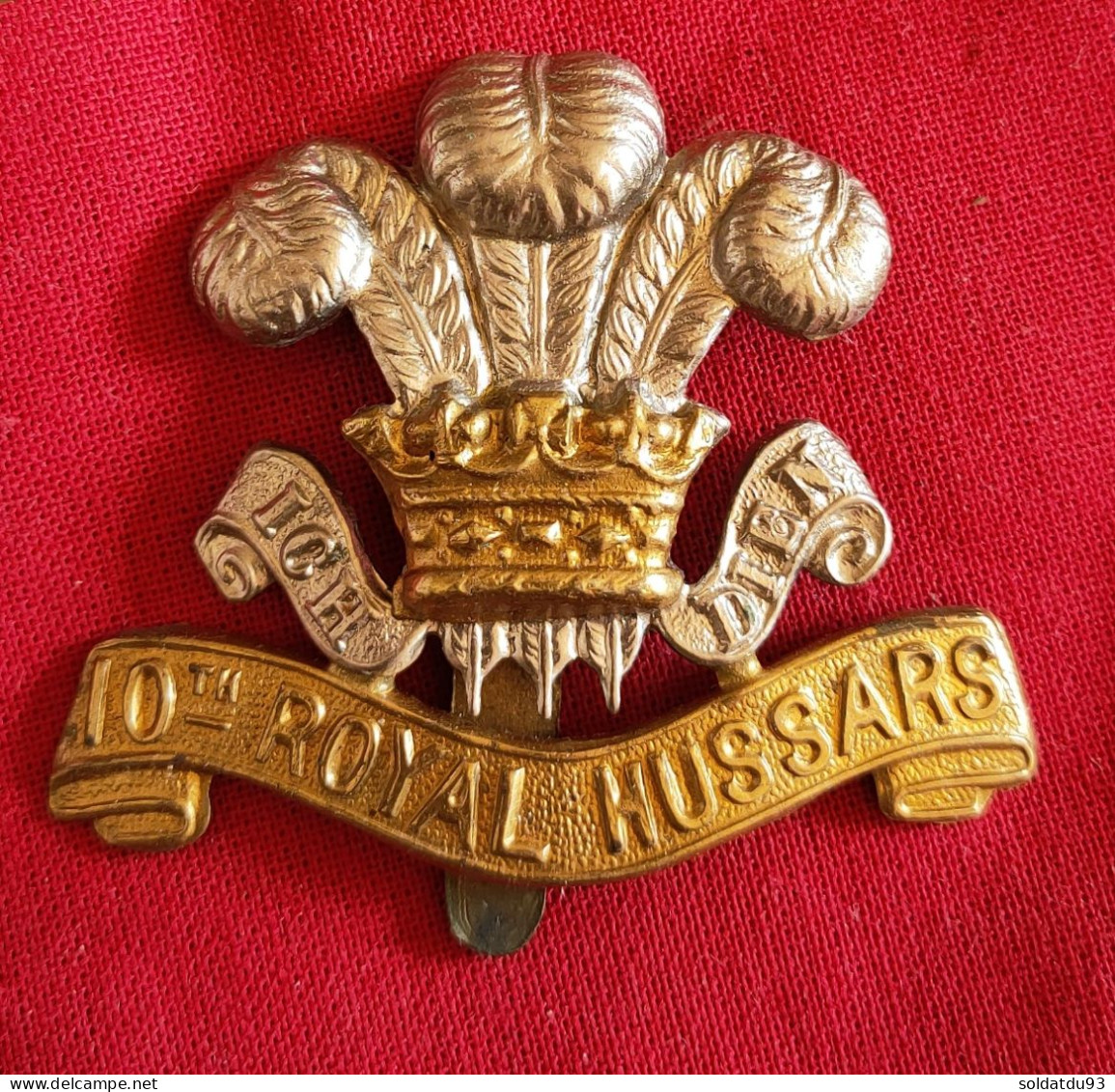 Insigne De Casquette,10 Th Royal Hussars (Prince Of Wales's Own) - 1914-18