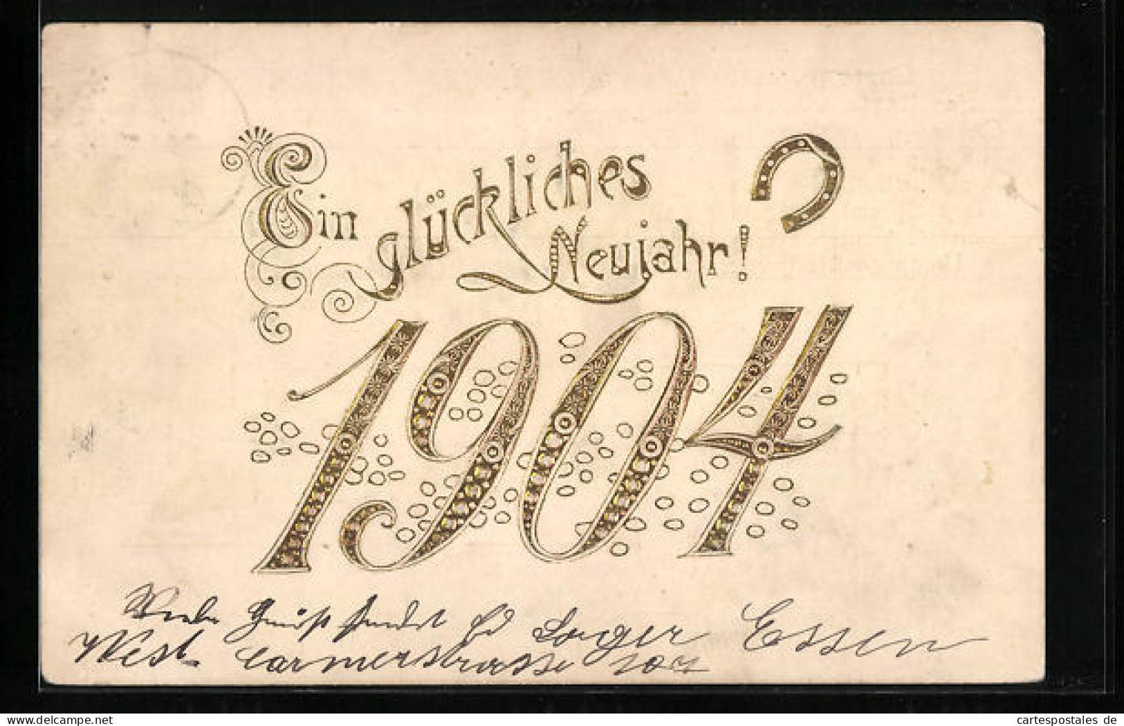 AK Glückliches Neujahr 1904 Mit Hufeisen  - Altri & Non Classificati