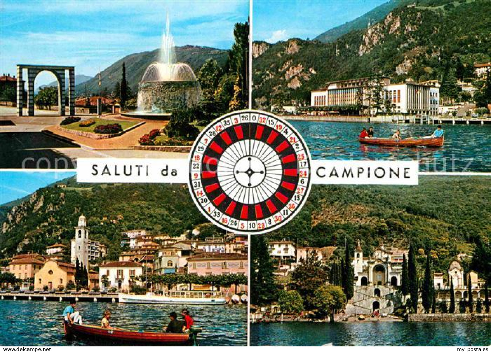 72802702 Campione D Italia Fontana Monumento Casino Chiesa Lago Di Lugano Lugane - Other & Unclassified