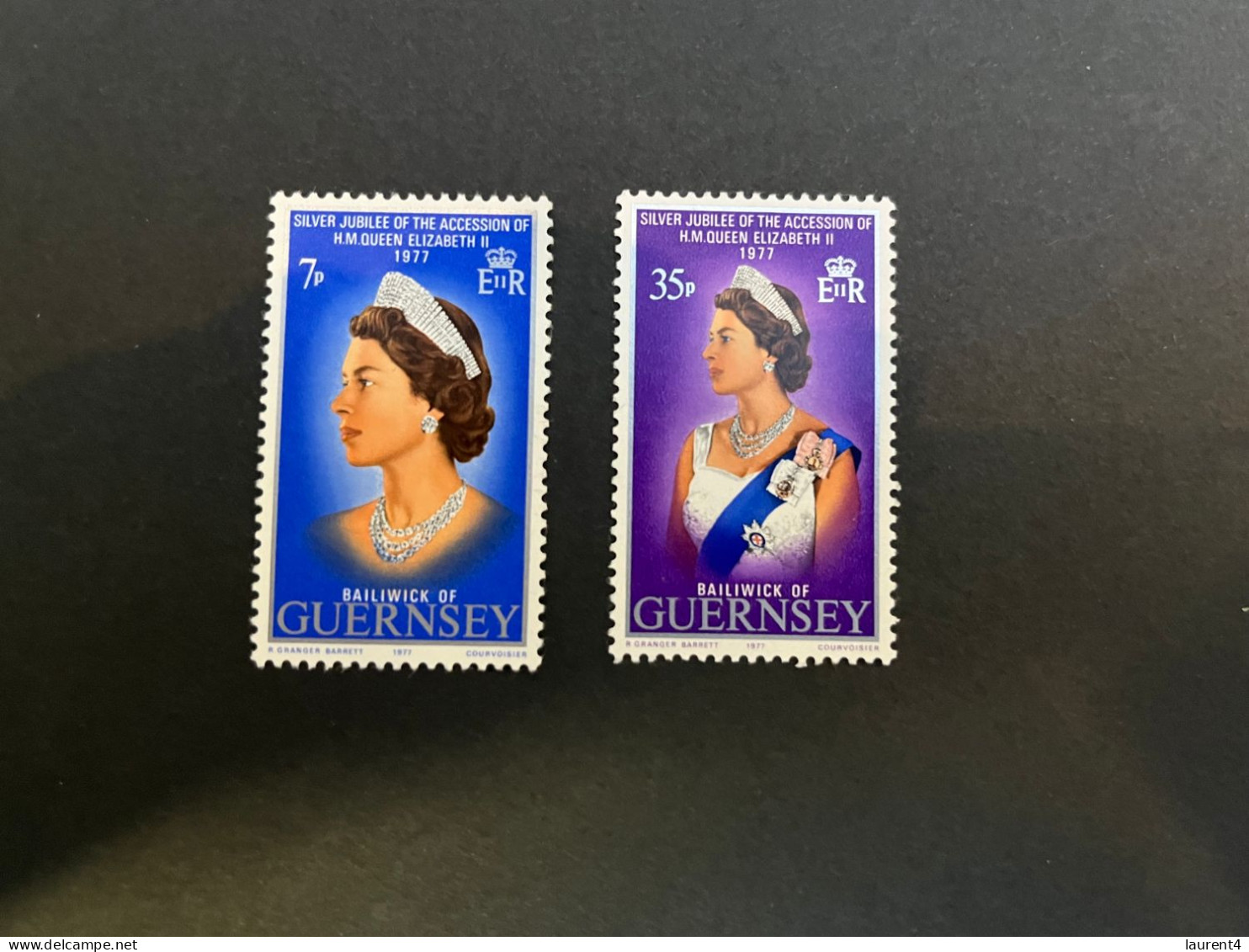 14-5-2024 (stamp) Neuf / Mint - Queen Elizabeth - Guernsey (2 Values) - Guernesey