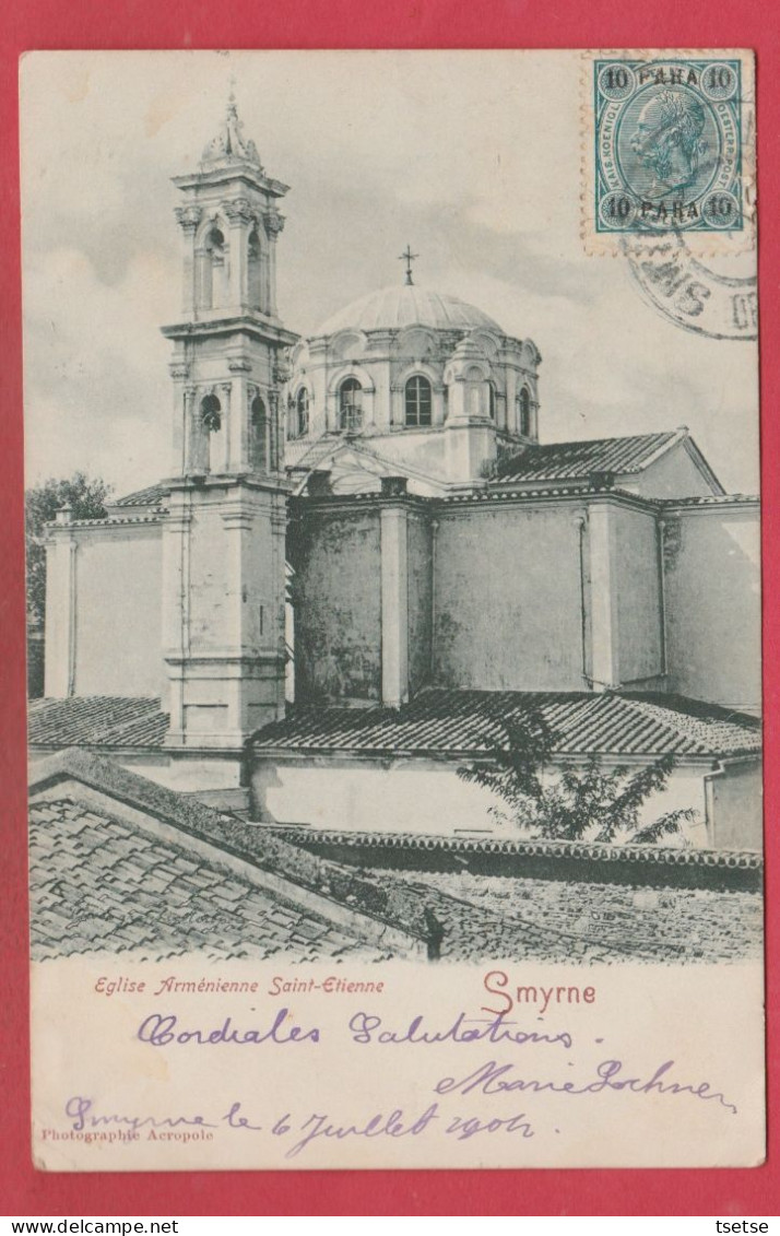 Turquie - Izmir / Smyrne - Eglise Arménienne Saint-Etienne - 1904 ( Voir Verso ) - Turkey
