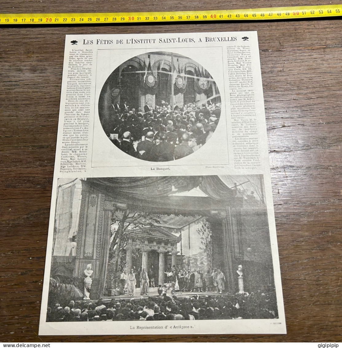 1908 PATI FÊTES DE LINSTITUT SAINT-LOUIS, A BRUXELLES Schollaert Antigone - Collections