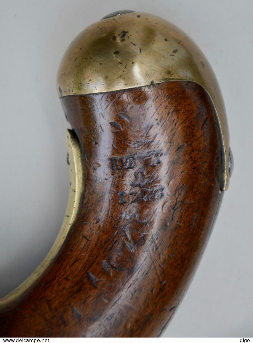 Pistolet à Silex De Cavalerie Modèle 1777 Du Second Type, Fabriqué à Saint Étienne En 1786 - Sammlerwaffen