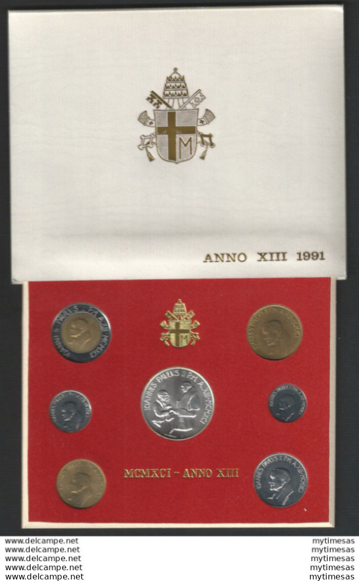 1991 Vaticano Serie Divisionale 7 Monete FDC - Vatican