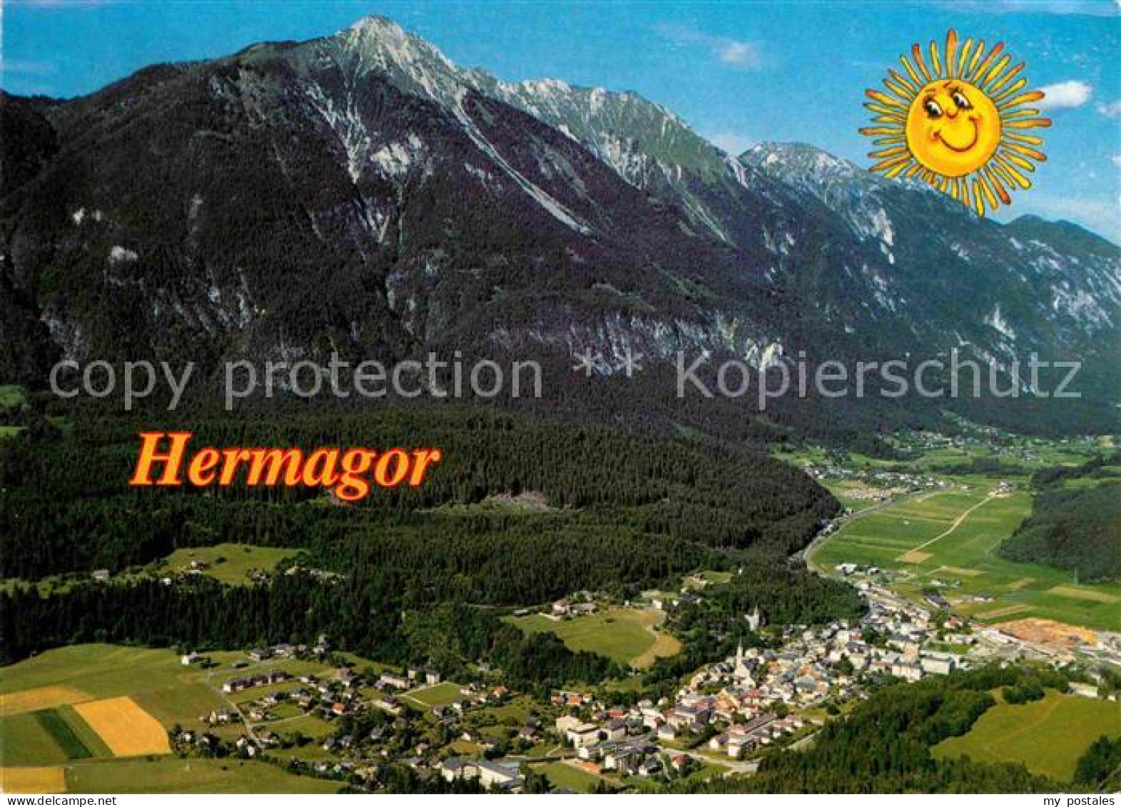 72800652 Hermagor Kaernten Wulfeniastadt Mit Spitzkegel Gailtal Alpenpanorama Fl - Sonstige & Ohne Zuordnung