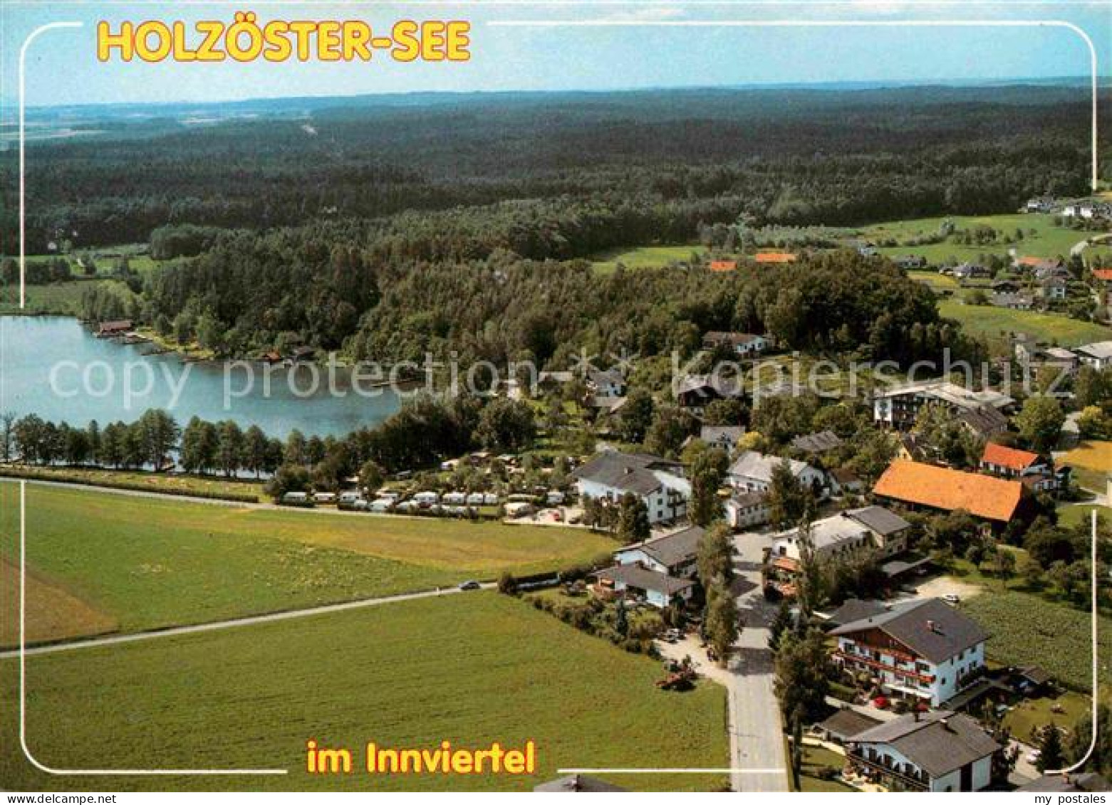 72800582 Holzoester Franking Erholungsort Im Innviertel Moorbadesee Fliegeraufna - Andere & Zonder Classificatie