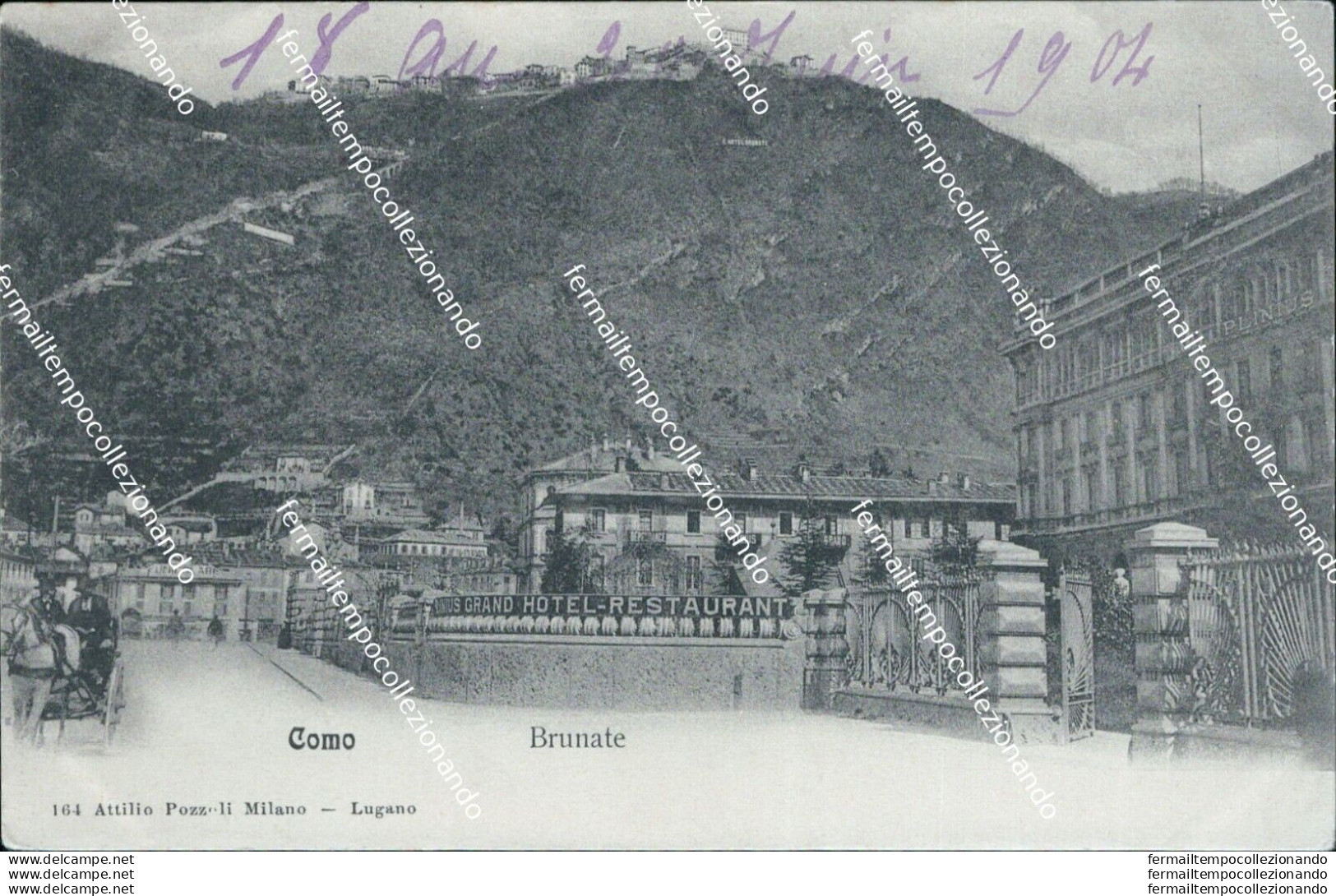 Ag764 Cartolina Como Brunate Inizio 900 - Como