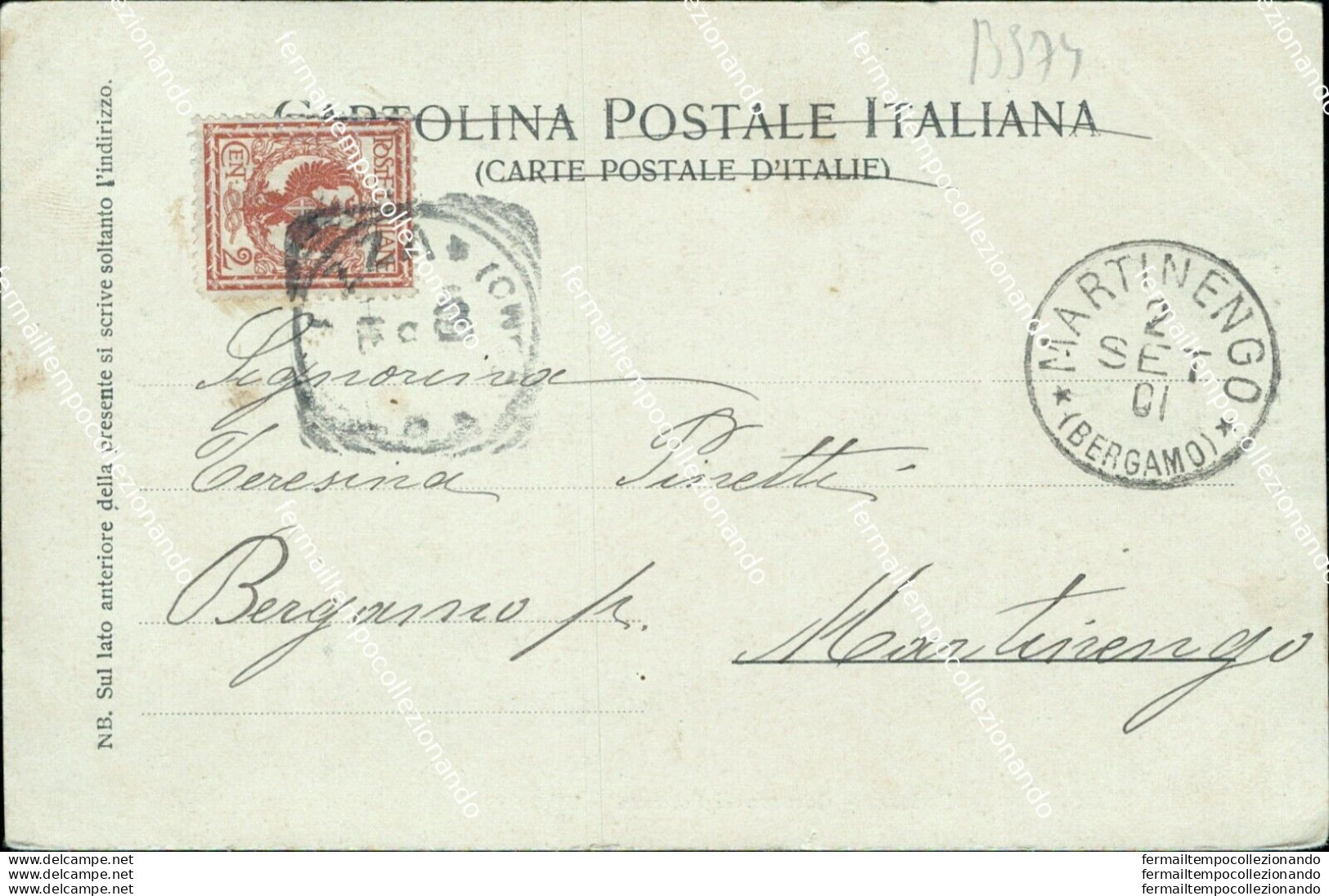 Bs74 Cartolina Porlezza Ricordo Di Porlezza Provincia Di Como Lombardia 1901 - Como