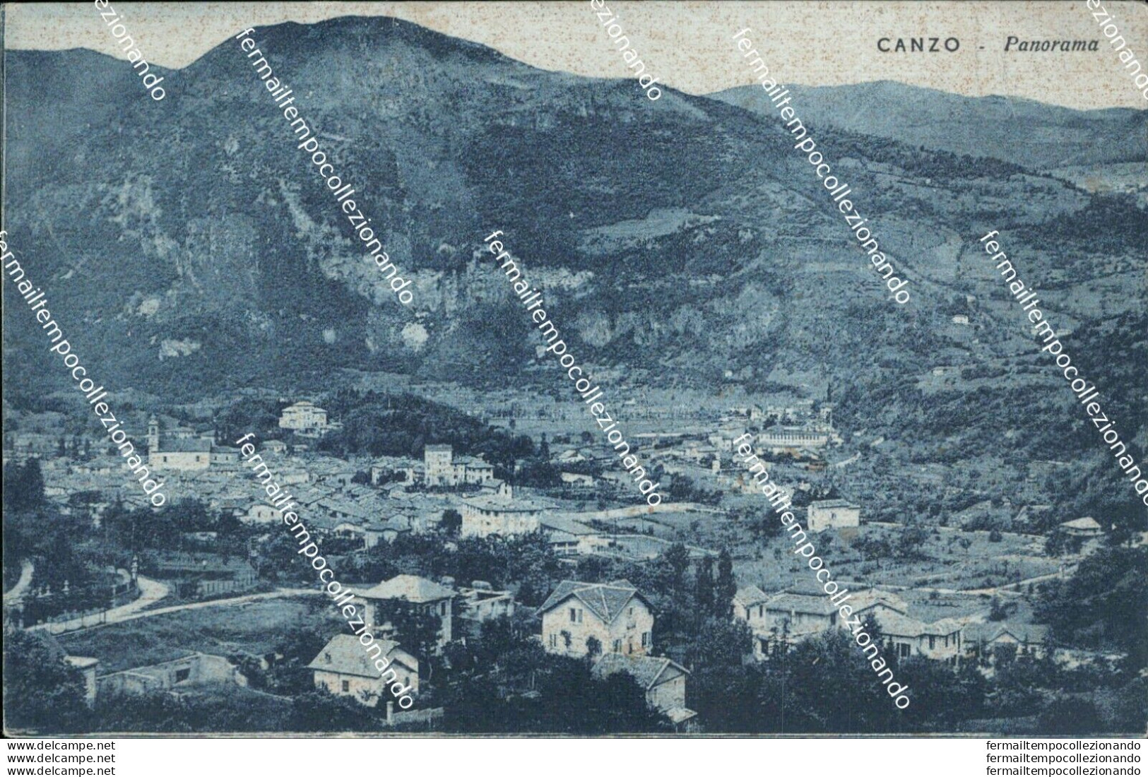 Bs55 Cartolina Canzo Panorama 1942 Provincia Di Como  Lombardia - Como