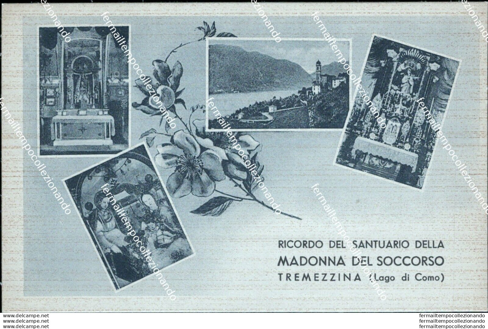 Bs96 Cartolina Tremezzina Madonna Del Soccorso Ricordo Del Santuario Como - Como