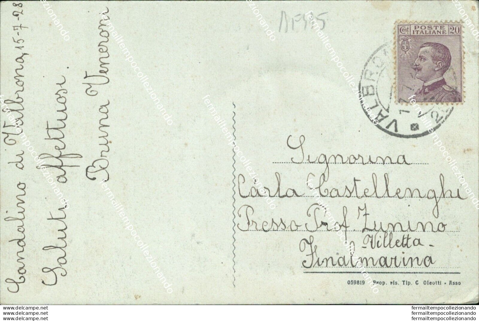 Bf495 Cartolina Valbrona Grotto S.giorgio 1928 Provincia Di Como - Como