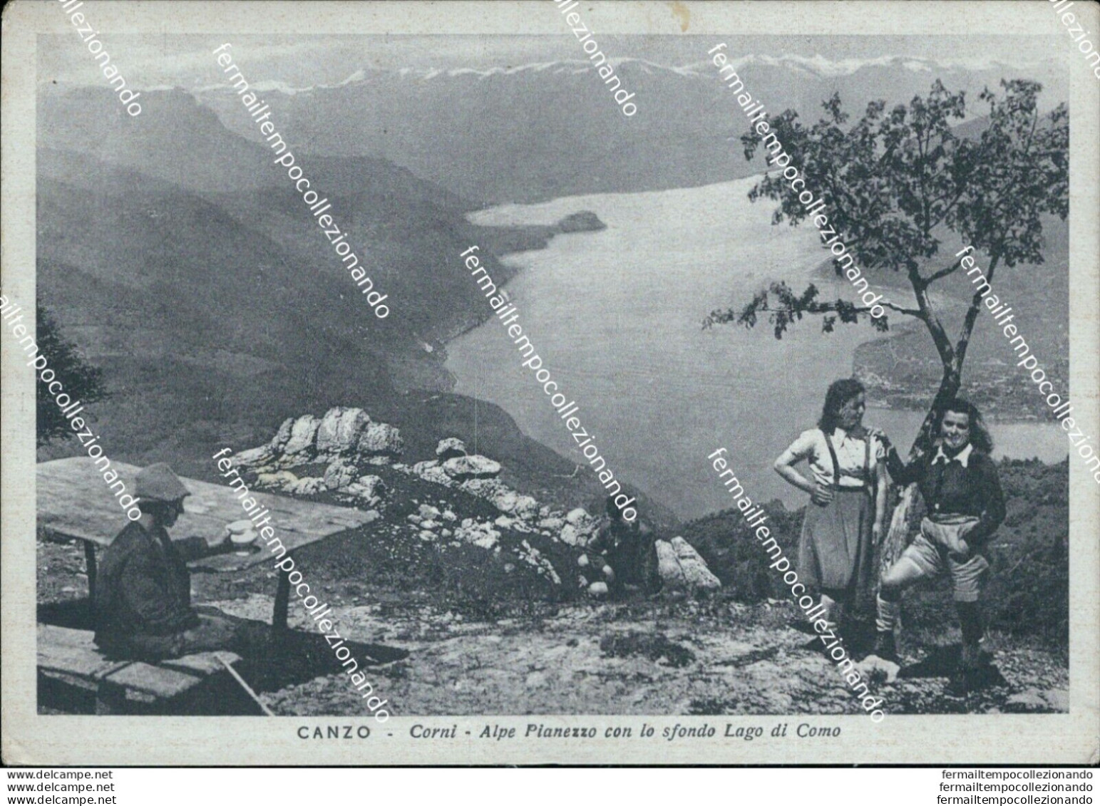 Bs448 Cartolina Canzo Corni Alpe Pianezzo 1943 Provincia Di Como Lombardia - Como