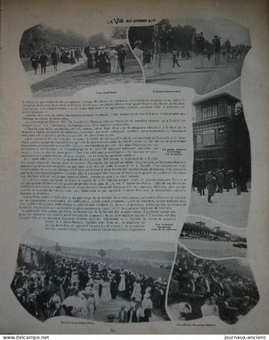 1902 DESSIN SEM - LE GRAND PRIX ET LE STEEPLE - LA SOCIETE - LES GAGNANTS - LES ENGAGES - LA VIE AU GRAND AIR - 1900 - 1949