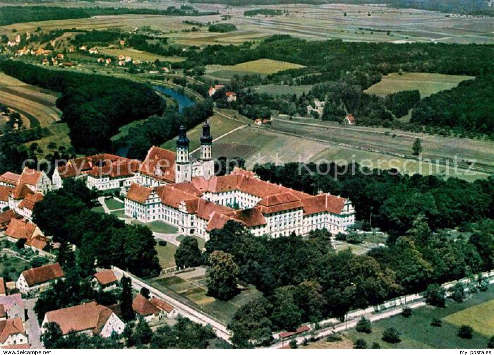 72798800 Obermarchtal Schloss Mit Blick Auf Rechtenstein Fliegeraufnahme Obermar - Autres & Non Classés