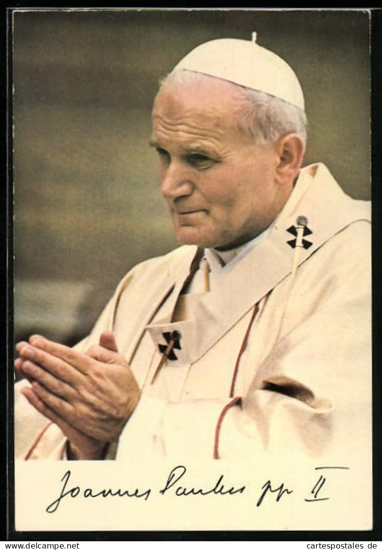 AK Papst Johannes Paul II. Im Weissen Ornat  - Papi