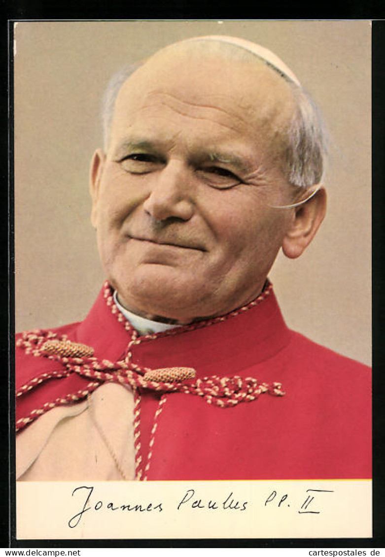 AK Porträt Papst Johannes Paul II.  - Popes