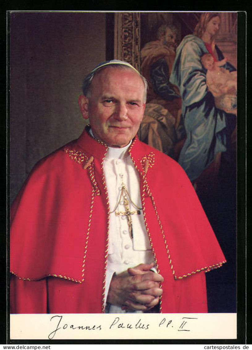 AK Papst Johannes Paul II. Mit Verschränkten Händen  - Päpste