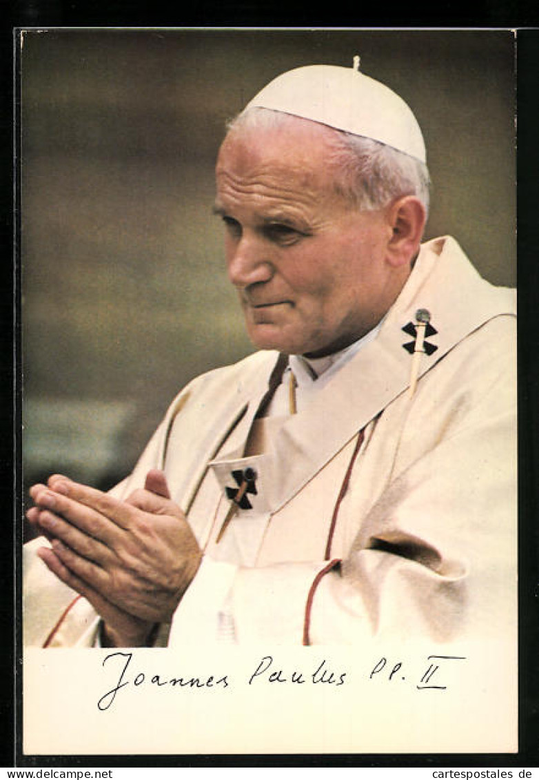 AK Papst Johannes Paul II. Beim Beten  - Popes