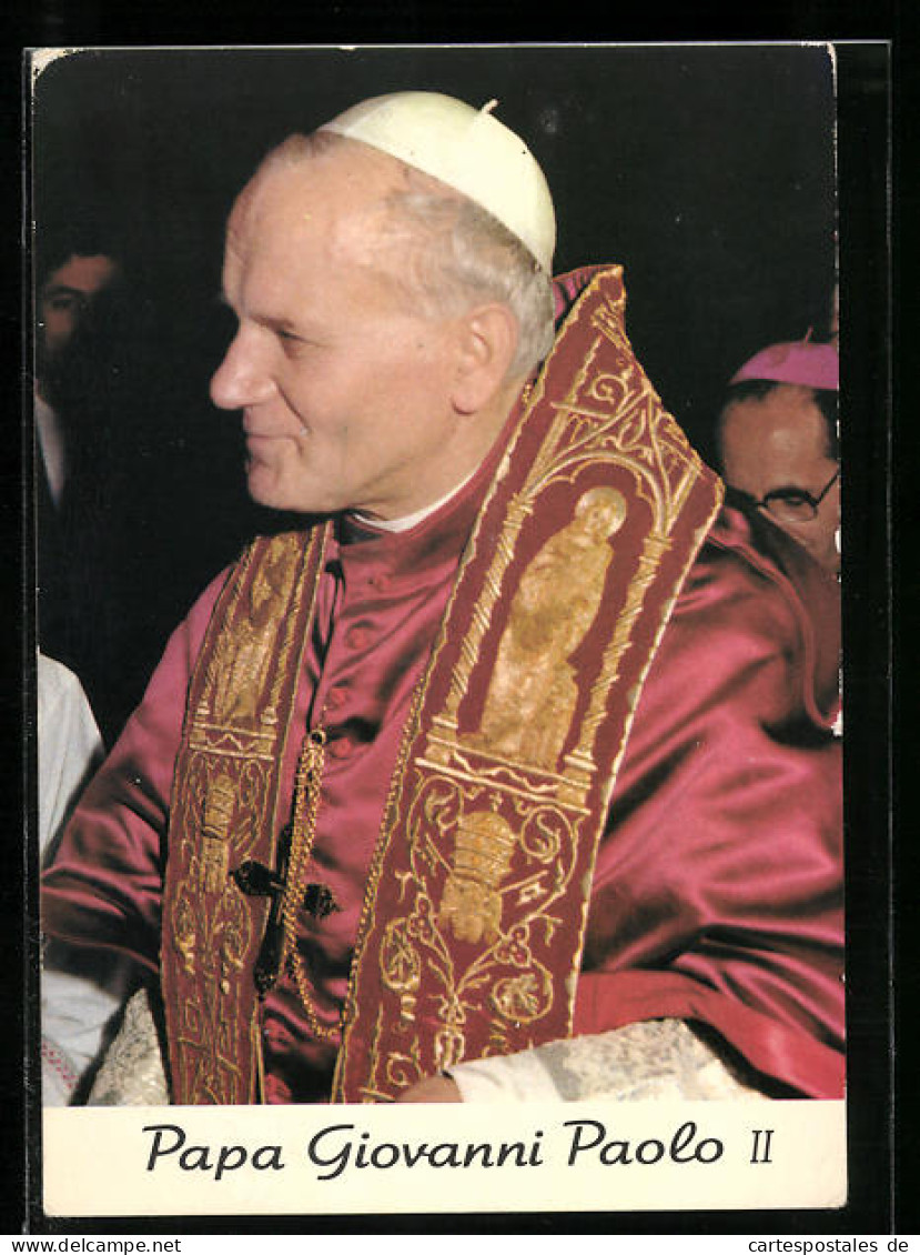 AK Papst Johannes Paul II. In Vollem Ornat  - Papi