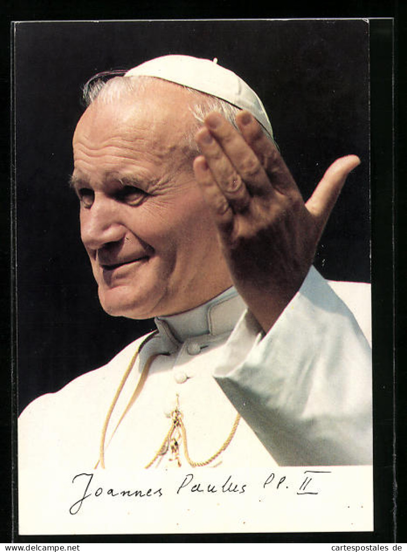 AK Papst Johannes Paul II. Mit Segnender Hand  - Papas