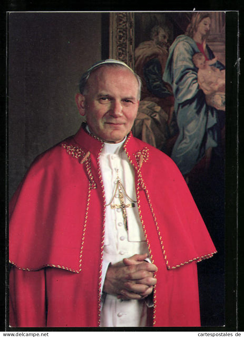 AK Papst Johannes Paul II. Mit Roter Soutane  - Päpste
