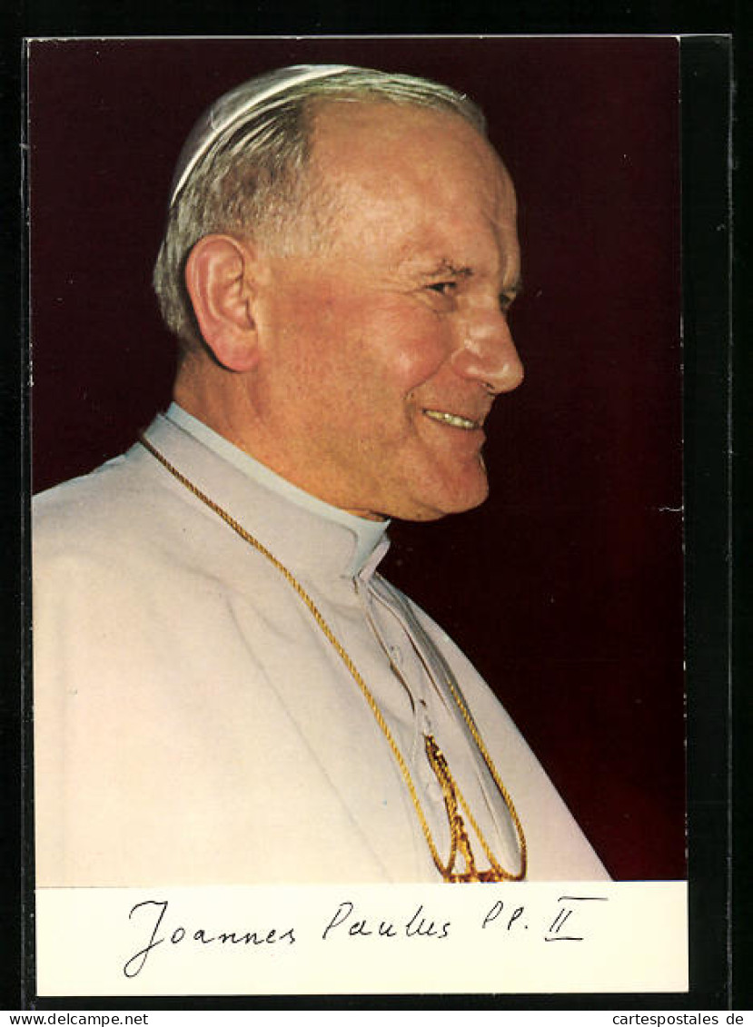 AK Papst Johannes Paul II. Lächelnd Im Profil  - Päpste